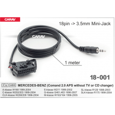 AUX-кабель CARAV 18-001 MERCEDES-BENZ 1996-2004 (Comand 2.0 APS) 18pin -> 3.5mm mini-jack)