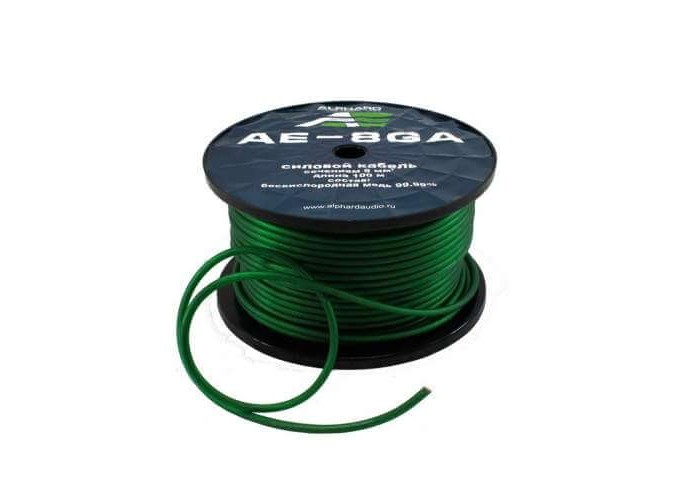 Силовой кабель Alphard AE-8GA Green