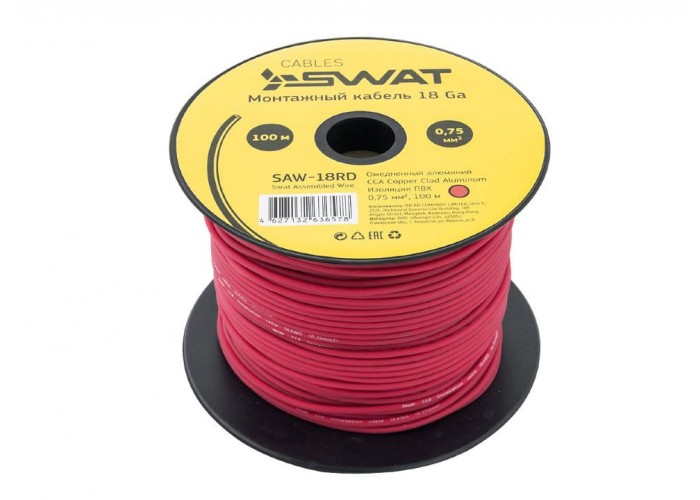 Монтажный кабель Swat SAW-18RD 18GA