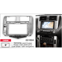Рамка CARAV 22-024 9" TOYOTA Land Cruiser Prado (150) 2009-13 (с навигацией / серебро)