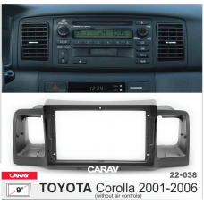 Рамка CARAV 22-038 9" TOYOTA Corolla 2001-06 (без регуляторов воздуховодов)
