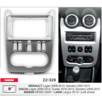 Рамка CARAV 22-329 9" RENAULT Logan 2009-13; Sandero 2007-11 / DACIA Logan 2008-12, Duster 2010-13 
