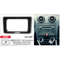 Рамка CARAV 22-450 9" AUDI A3 (8P / with Symphony OEM-Radio) 2003-08; A3 (8P/8PA) 2008-12
