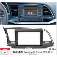 Переходная рамка CARAV 22-624 9" HYUNDAI Elantra (AD) 2016-18; Avante 2015-18 (руль слева)