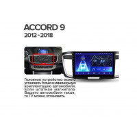Магнитола + рамка TEYES для Honda Accord 9 CR 2012-2018 10.2"