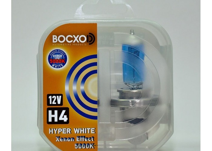 Галогенная лампа BOCXOD H4 HYPER WHITE 5000K