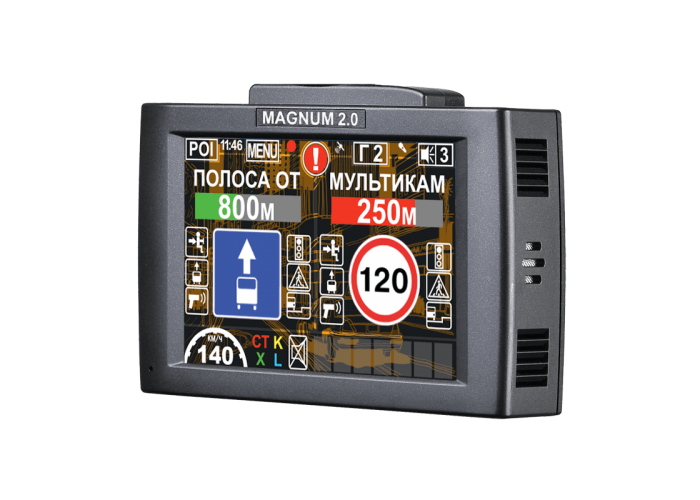 Видеорегистратор с радар-детектором и GPS Intego Magnum 2.0