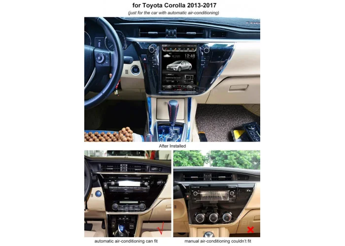 Штатное головное устройство Tesla Style TOYOTA COROLLA 2014-2016 2+32GB